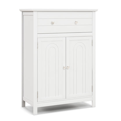 Free Standing Bathroom Storage Cabinet With Large Drawer, White Floor Cabinets White at Gallery Canada