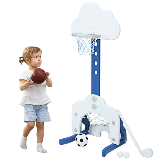 3-In-1 Kids Basketball Hoop Set, White Toy Sports White at Gallery Canada