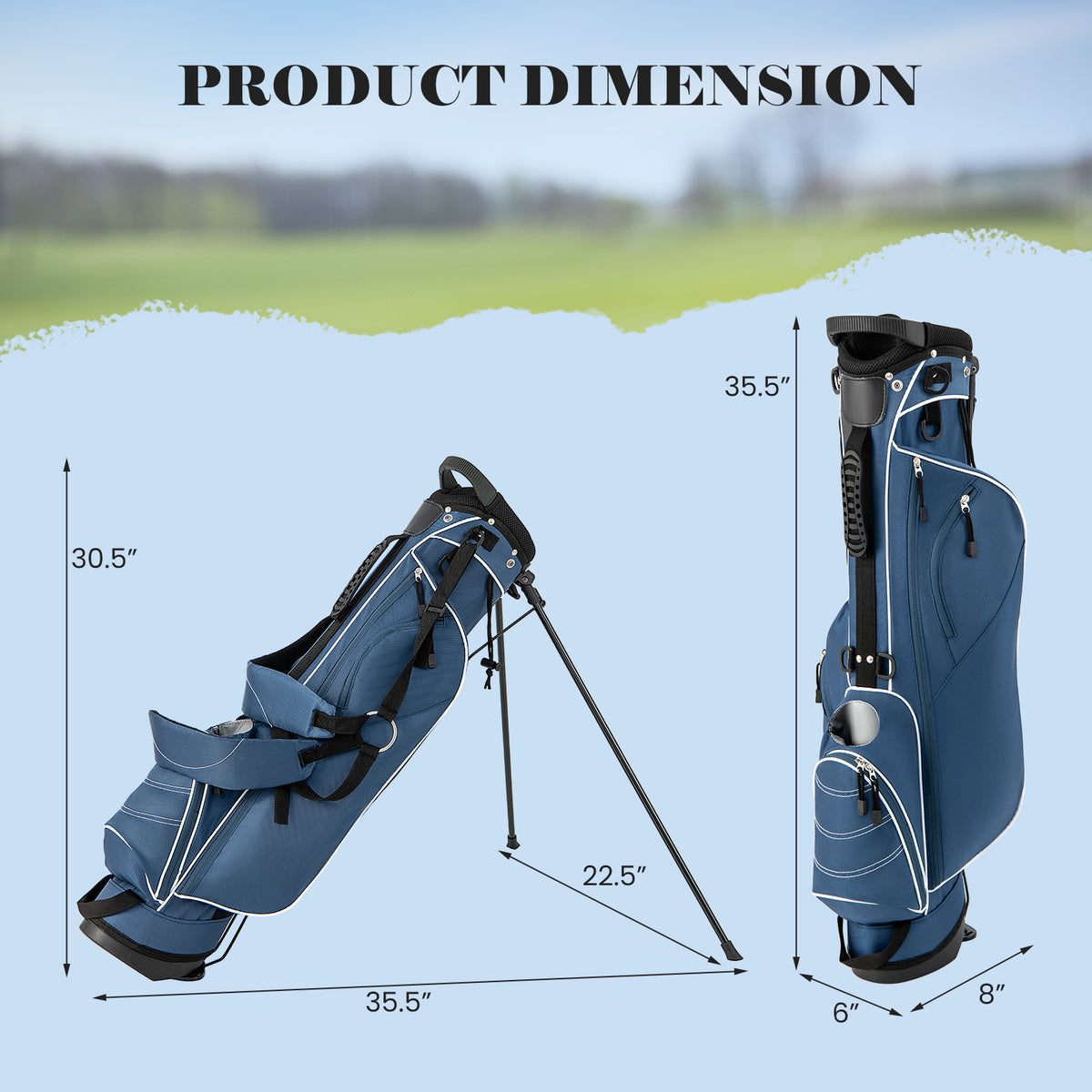 Golf Stand Cart Bag, 4 Way Divider, Blue Golf at Gallery Canada