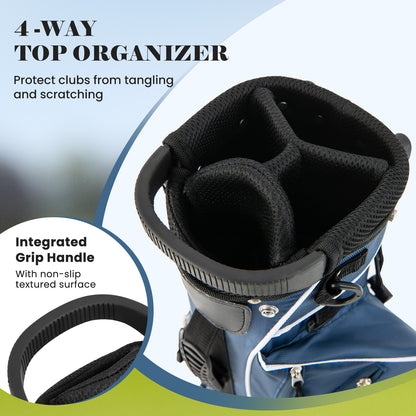 Golf Stand Cart Bag, 4 Way Divider, Blue Golf at Gallery Canada