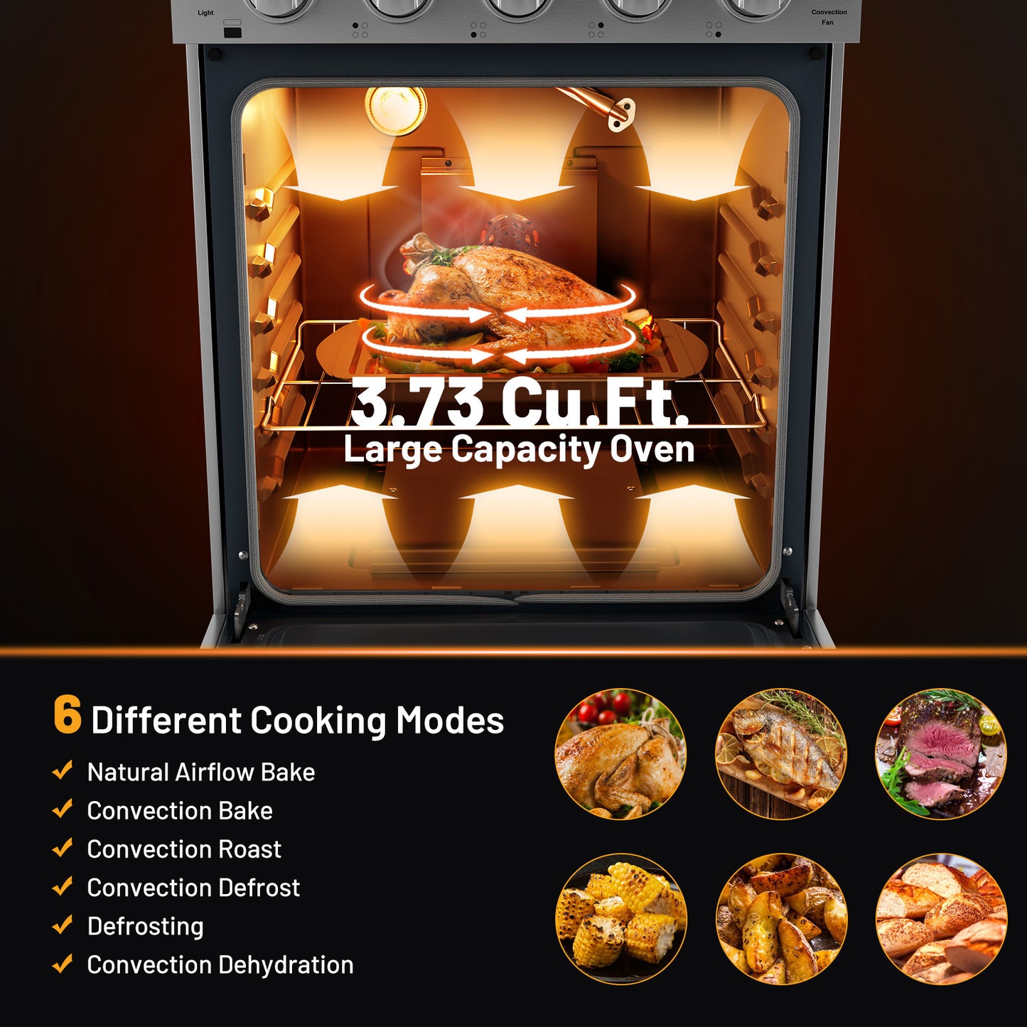 24 Inch Freestanding Natural Gas Range, 4 Burner Cooktop Food Warmers & Burners at Gallery Canada