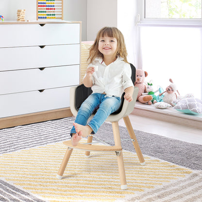 3-In-1 Convertible Wooden High Chair With Cushion, Black High Chairs at Gallery Canada