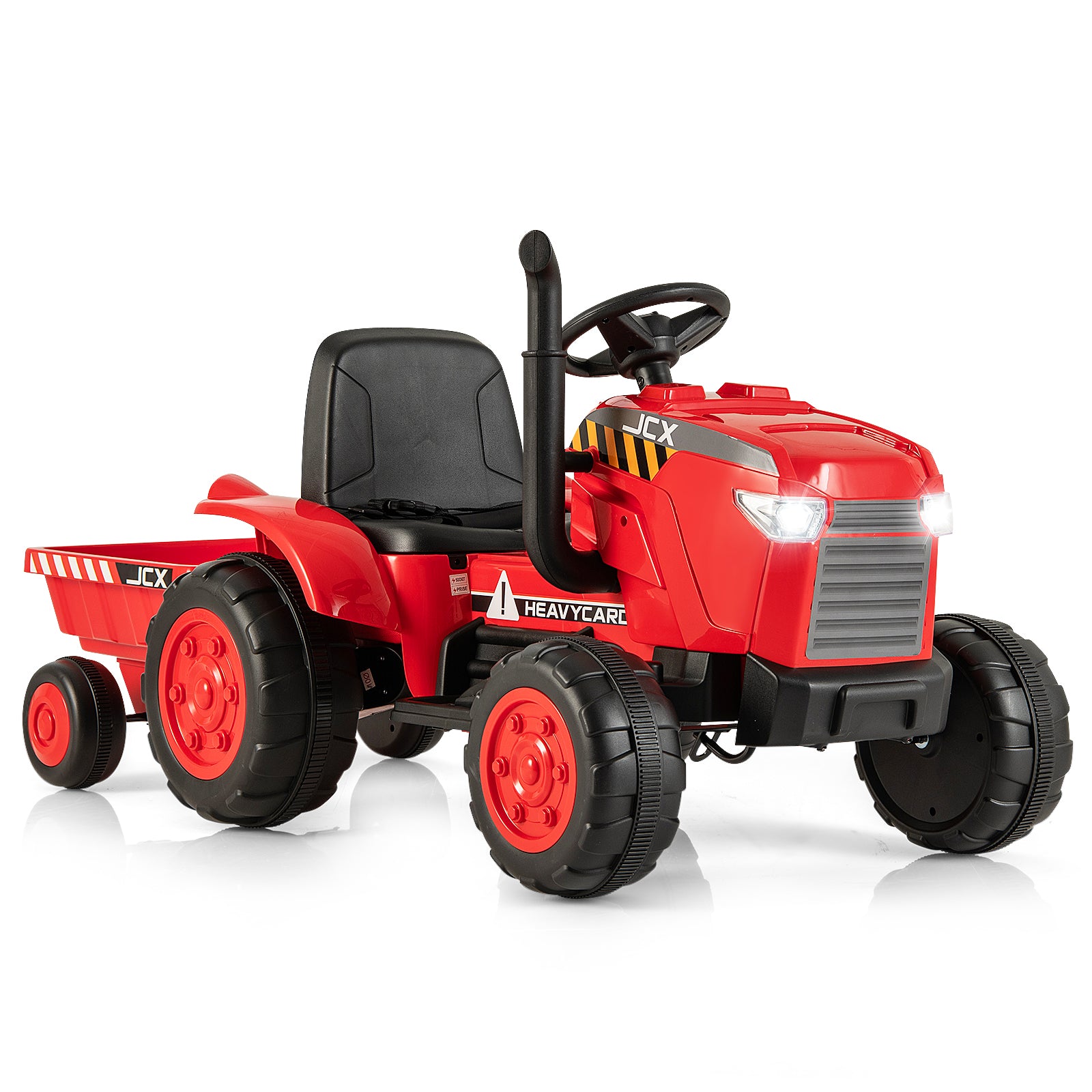 12V Kids Ride On Tractor With Trailer, Remote Control, Red Powered Ride On Toys at Gallery Canada