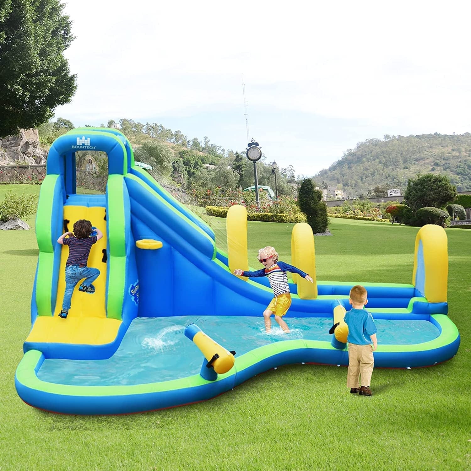 Inflatable Water Bounce, 735W Blower, Blue Bounce House at Gallery Canada