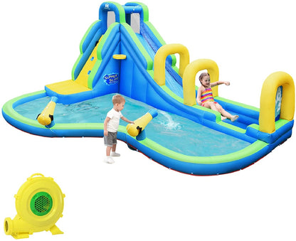 Inflatable Water Bounce, 735W Blower, Blue Bounce House at Gallery Canada