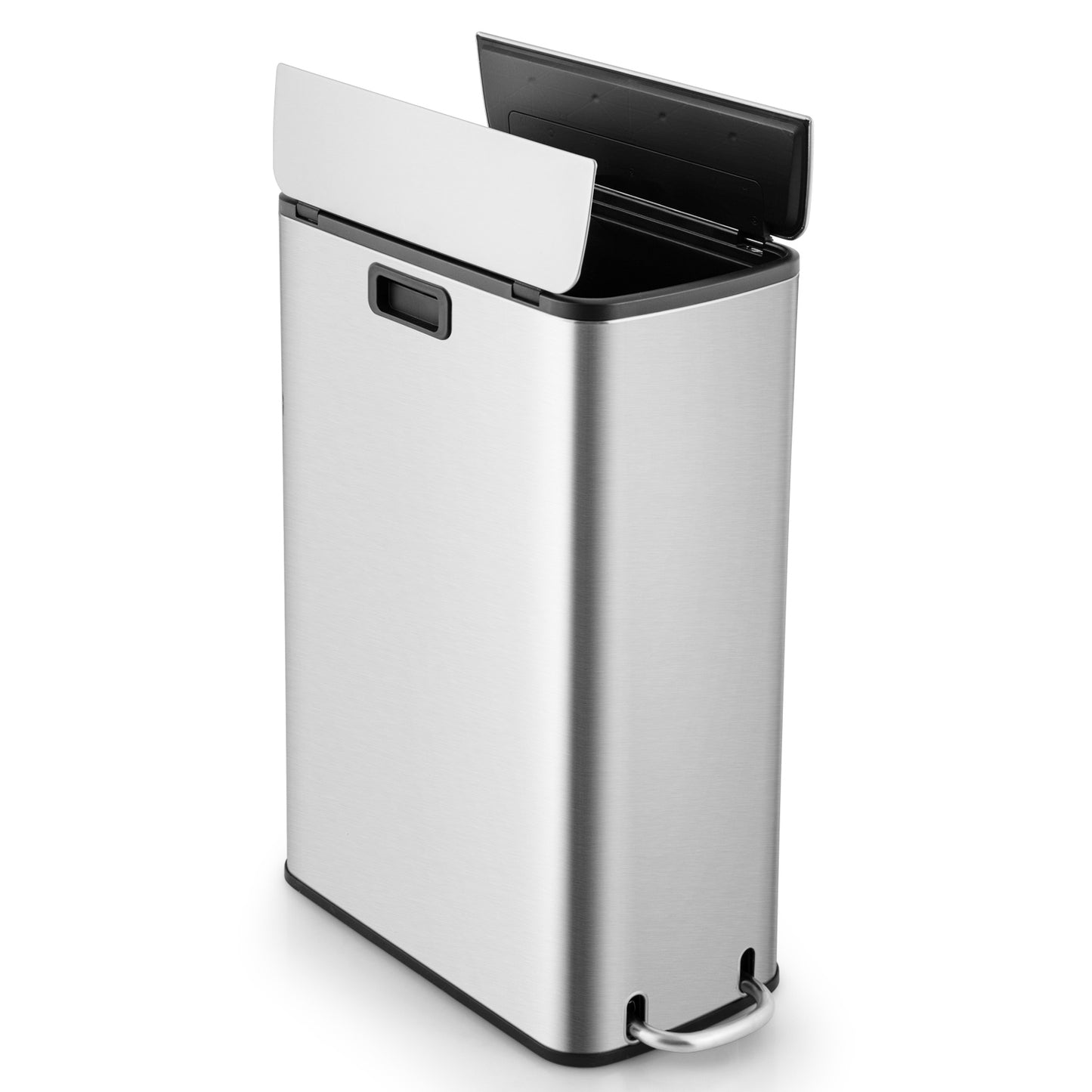 12 Gal Stainless Steel Trash Can, Soft-Closing Wing Lids, Silver Kitchen Utensils Silver at Gallery Canada