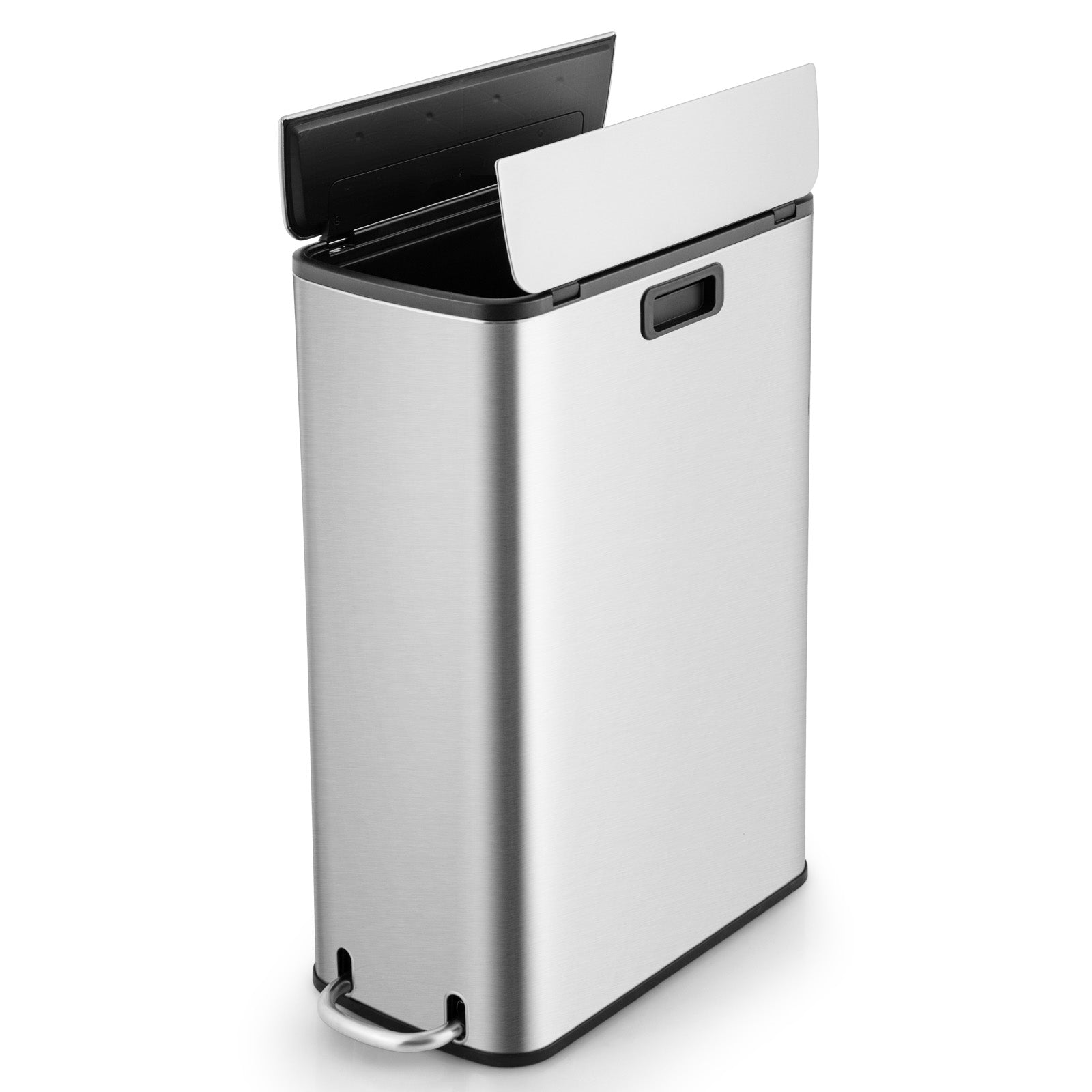12 Gal Stainless Steel Trash Can, Soft-Closing Wing Lids, Silver Kitchen Utensils at Gallery Canada