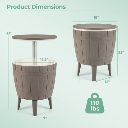 10 Gallon Cooler Bar Table, Outdoor Coffee Table, Brown Coolers at Gallery Canada