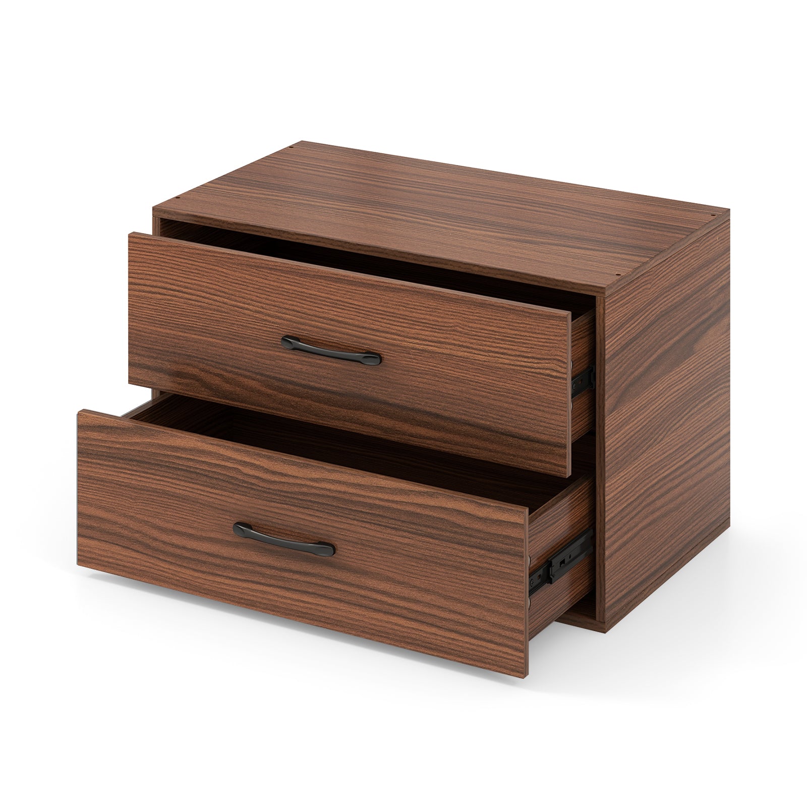 2-Drawer Stackable Horizontal Storage Cabinet, Dark Brown Cabinets & Chests at Gallery Canada