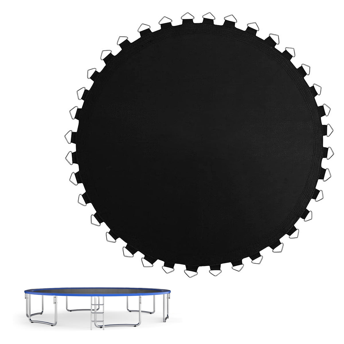 High-Elastic PP Replacement Jumping Mat, 12 ft, Black Trampoline Accessories at Gallery Canada