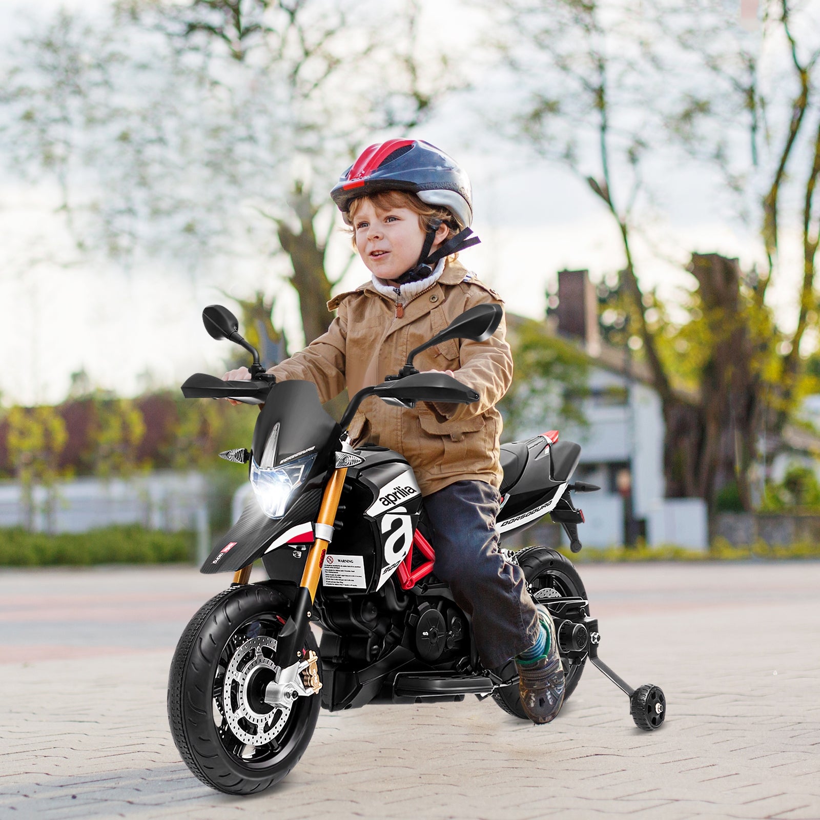 12V Kids Ride-On Motorcycle, With Sounds And Music, Black Powered Ride On Toys at Gallery Canada
