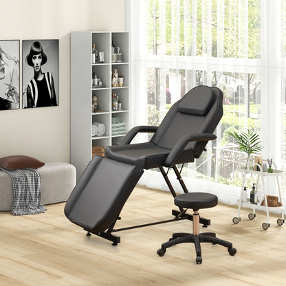 73 Inch Facial Chair Set, Removable Headrest, Detachable Armrests, Black Spa & Salon at Gallery Canada