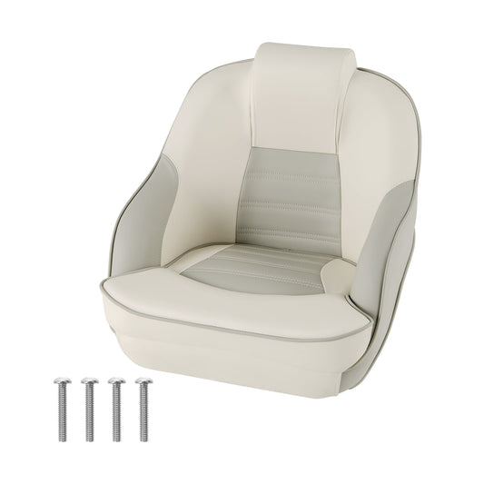 Captain Boat Seat, Waterproof PVC Leather, White Water Sports White at Gallery Canada