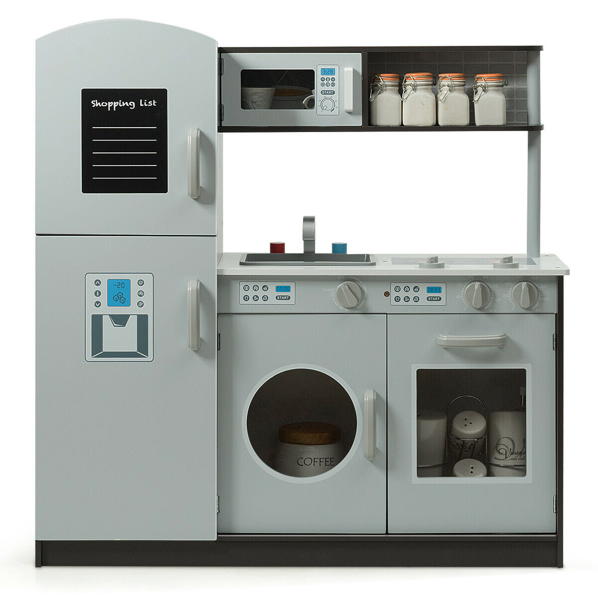 Kids Pretend Play Kitchen Set, Gray Play Kitchen Sets at Gallery Canada