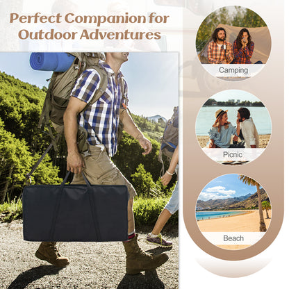 Folding Camping Table, 2 Pack, Wood-Grain Tabletop, Natural Camping Furniture at Gallery Canada