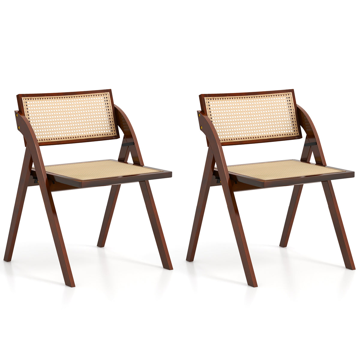 Foldable Dining Chairs Set Of 2, Brown Dining Chairs Brown at Gallery Canada