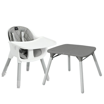 4-In-1 Baby Convertible Toddler Table Chair Set, Gray High Chairs at Gallery Canada