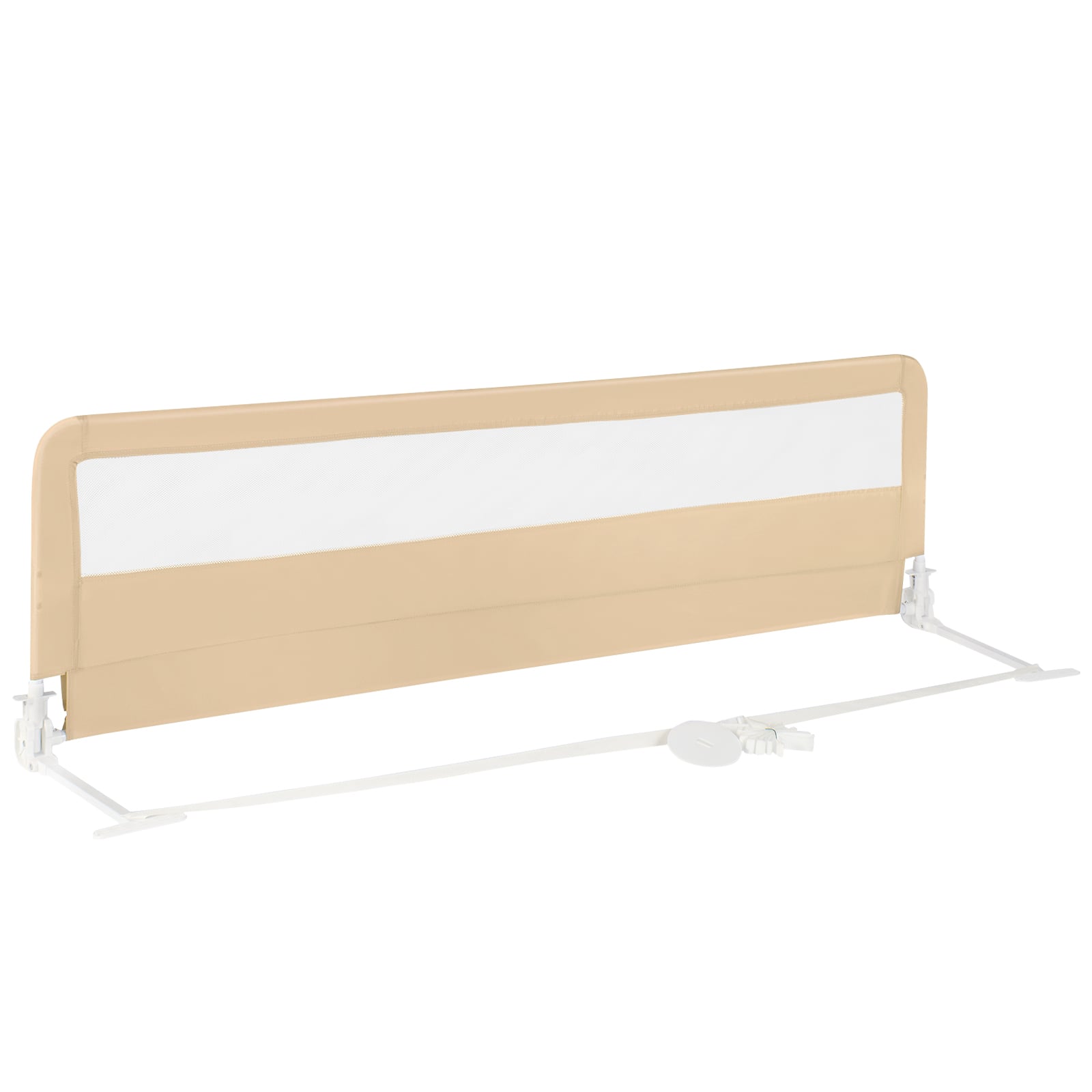 71 Inch Extra Long Swing Down Bed Guardrail, Safety Straps, Beige Bed Rails at Gallery Canada