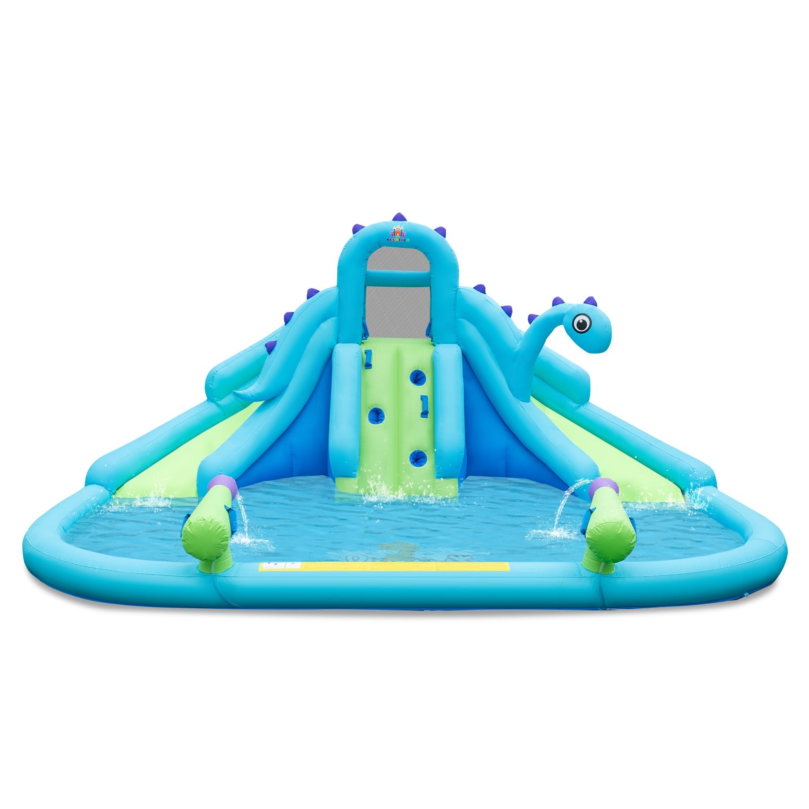 Inflatable Water Slide, Dual Slides, Large Splash Pool, Blue Bounce House Blue at Gallery Canada