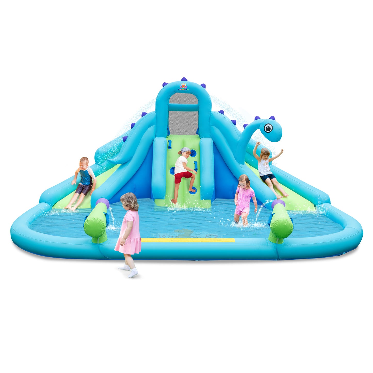 Inflatable Water Slide, Dual Slides, Large Splash Pool, Blue Bounce House at Gallery Canada