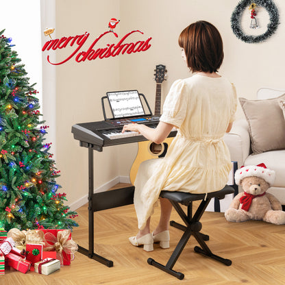 61-Key Electronic Keyboard Piano Set With Stand, Bench, Headphones, Black Pianos & Keyboards at Gallery Canada
