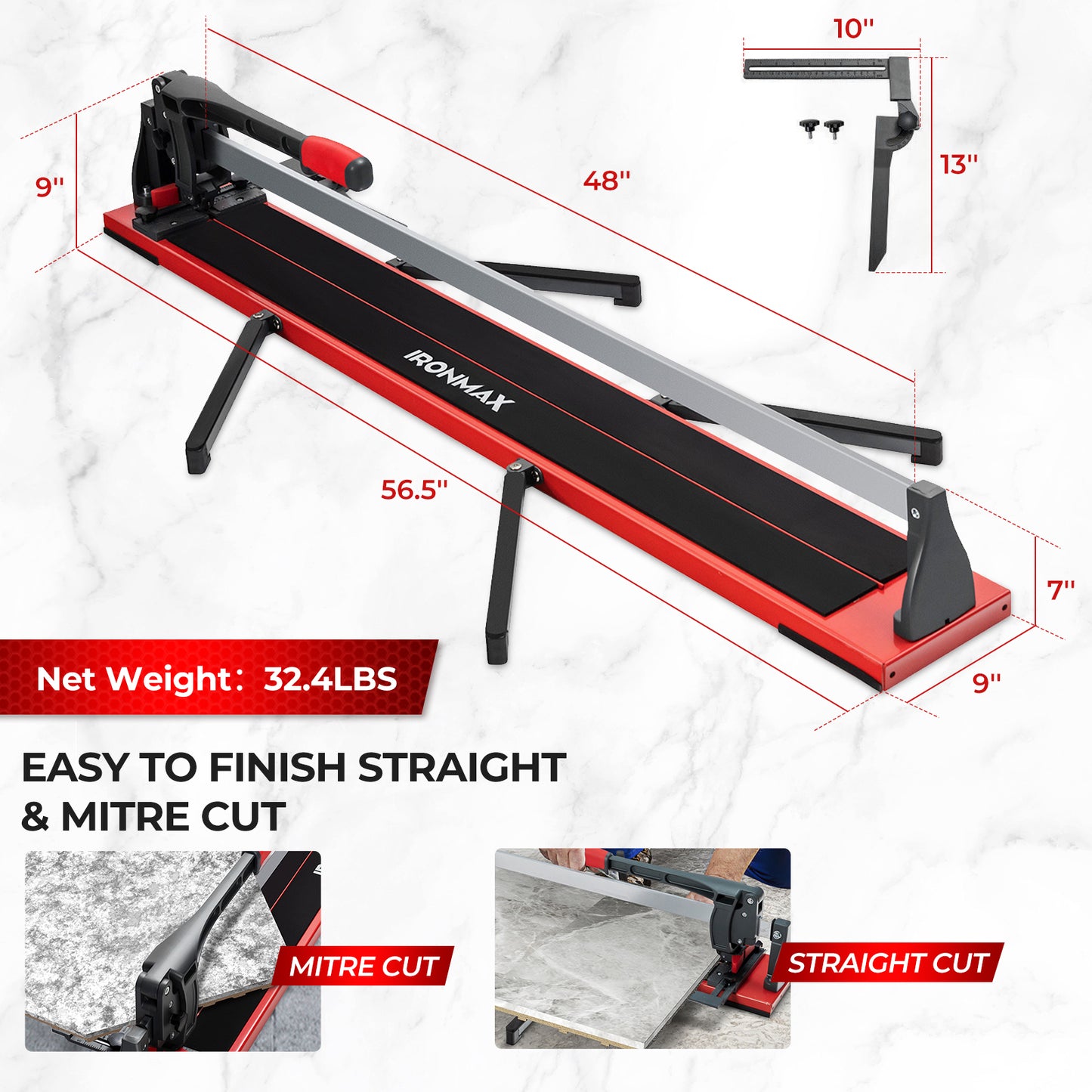 48 Inch Manual Tile Cutter, Porcelain Cutter Machine, Black Garages at Gallery Canada