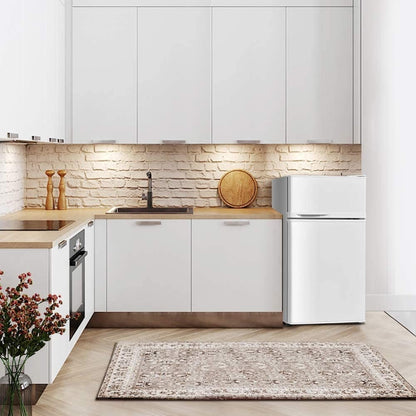 2 Doors Cold-rolled Sheet Compact Refrigerator, White Refrigerators at Gallery Canada
