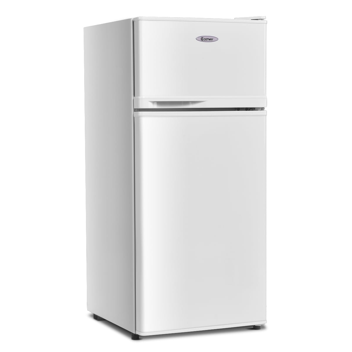 2 Doors Cold-rolled Sheet Compact Refrigerator, White Refrigerators at Gallery Canada