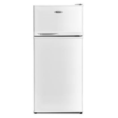 2 Doors Cold-rolled Sheet Compact Refrigerator, White Refrigerators at Gallery Canada