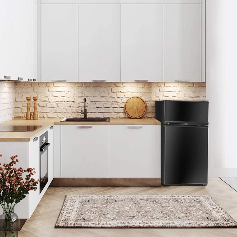 Compact Refrigerator, 2 Doors, Cold-Rolled Sheet, Black Refrigerators at Gallery Canada