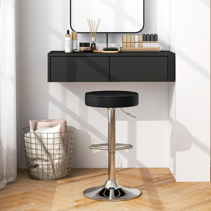Set of 2 Adjustable Swivel Round Bar Stools, Black Bar Stools at Gallery Canada