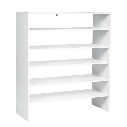 31-Inch Stackable Multi-Shape Shoe Rack, 3 Pieces, White Shoe Racks & Storage Benches White at Gallery Canada