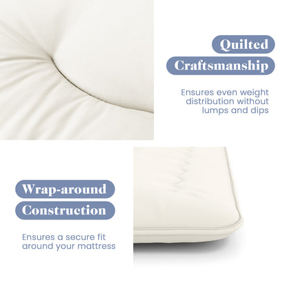Full Size Futon Mattress, Washable Cover, Floor Sleeping Pad, Beige Mattresses at Gallery Canada