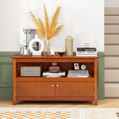 TV Stand Entertainment Center, Charging Station, 50 Inch, Brown Entertainment Centers & TV Stands at Gallery Canada