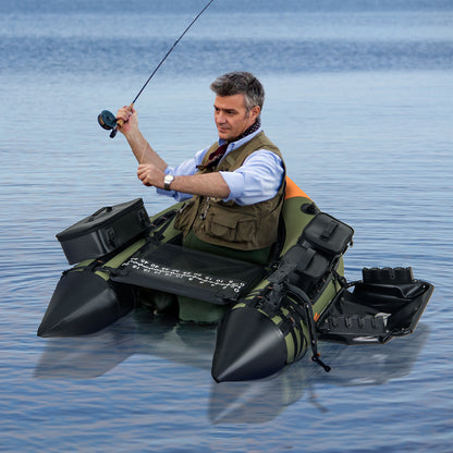 Portable Fishing Boat, 3 Detachable Storage Boxes, Green Surfing at Gallery Canada