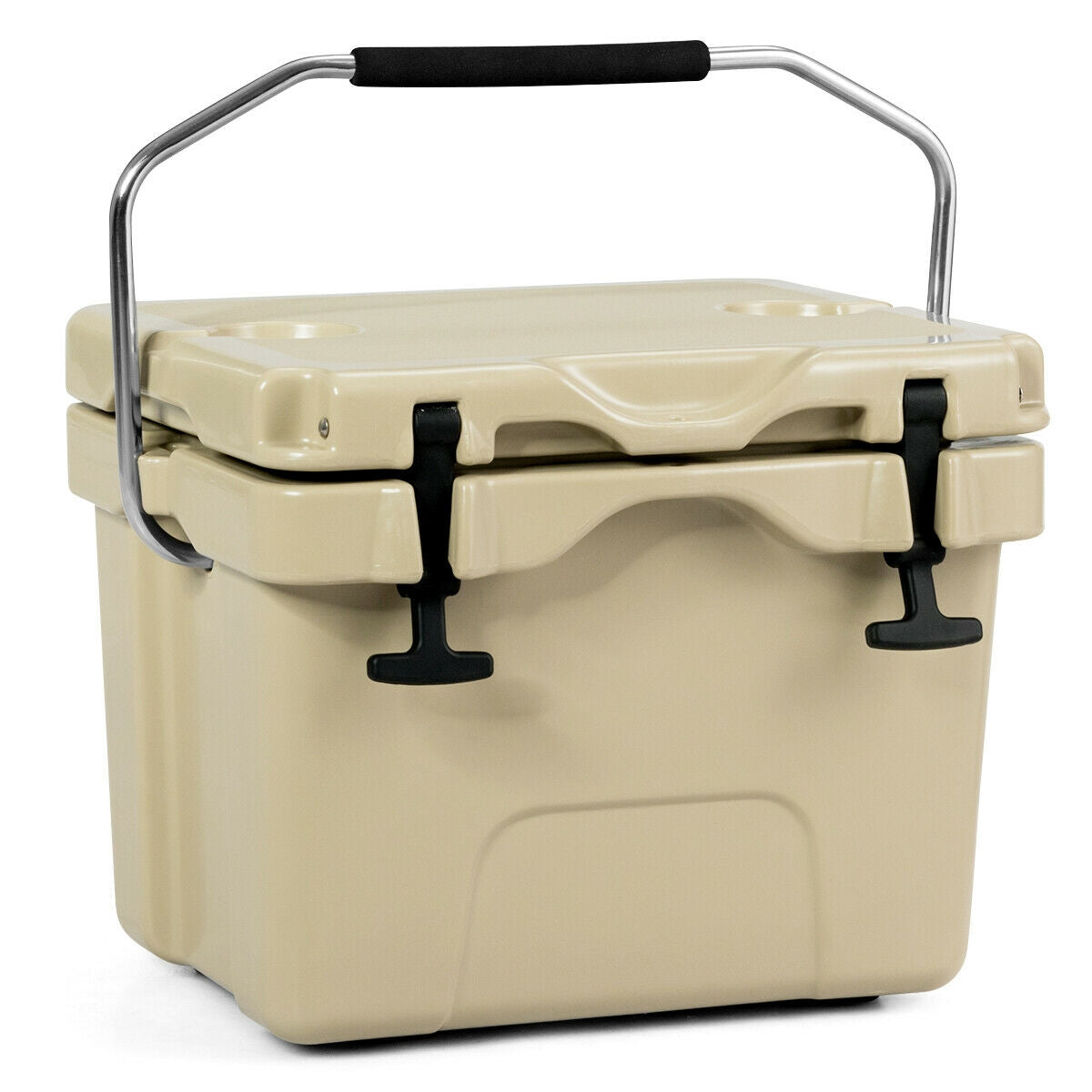 16 Quart 24-Can Insulated Ice Cooler, 2 Cup Holders, Khaki Wine & Beverage Coolers at Gallery Canada