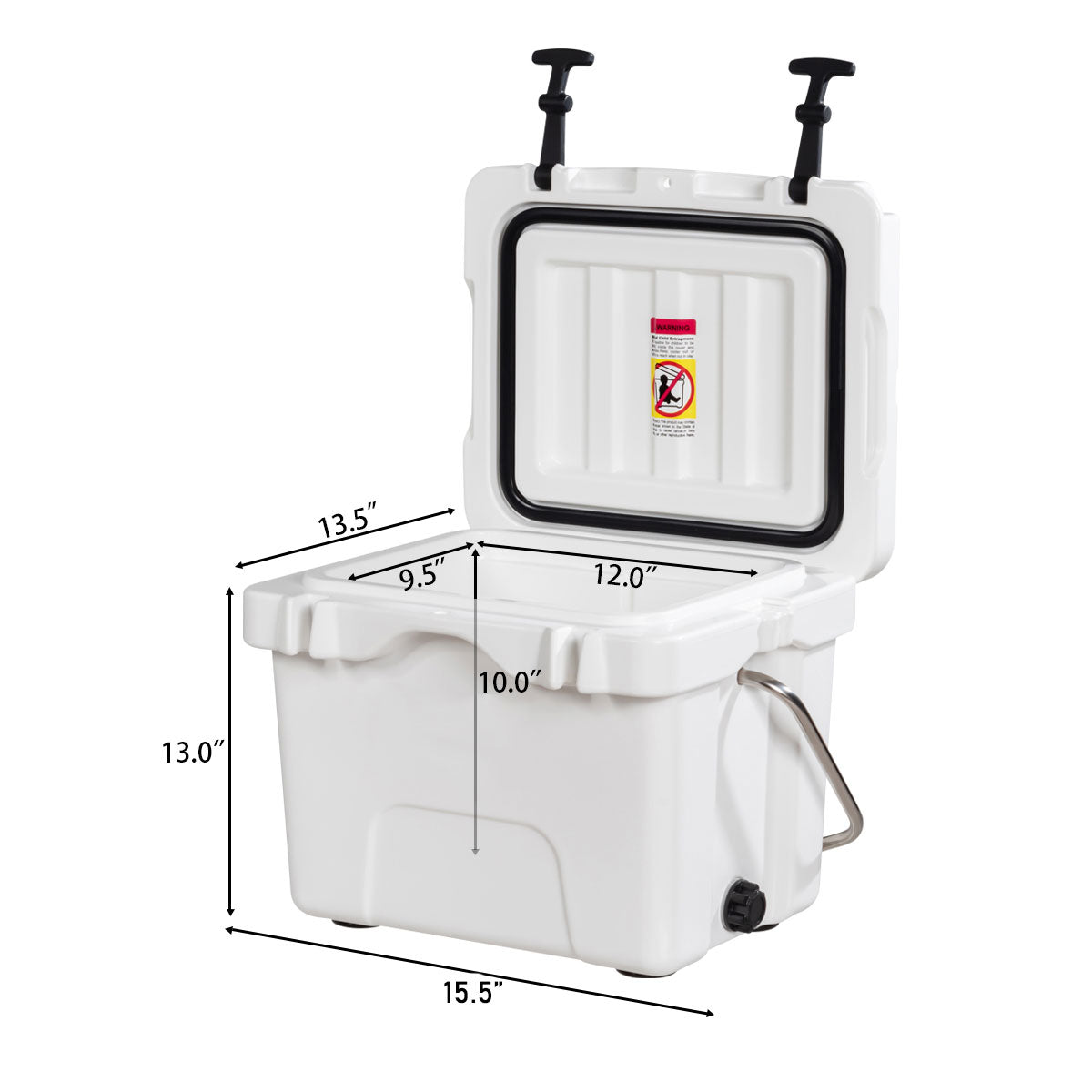 16 Quart Portable Insulated Ice Cooler, 24-Can Capacity, White Wine & Beverage Coolers at Gallery Canada