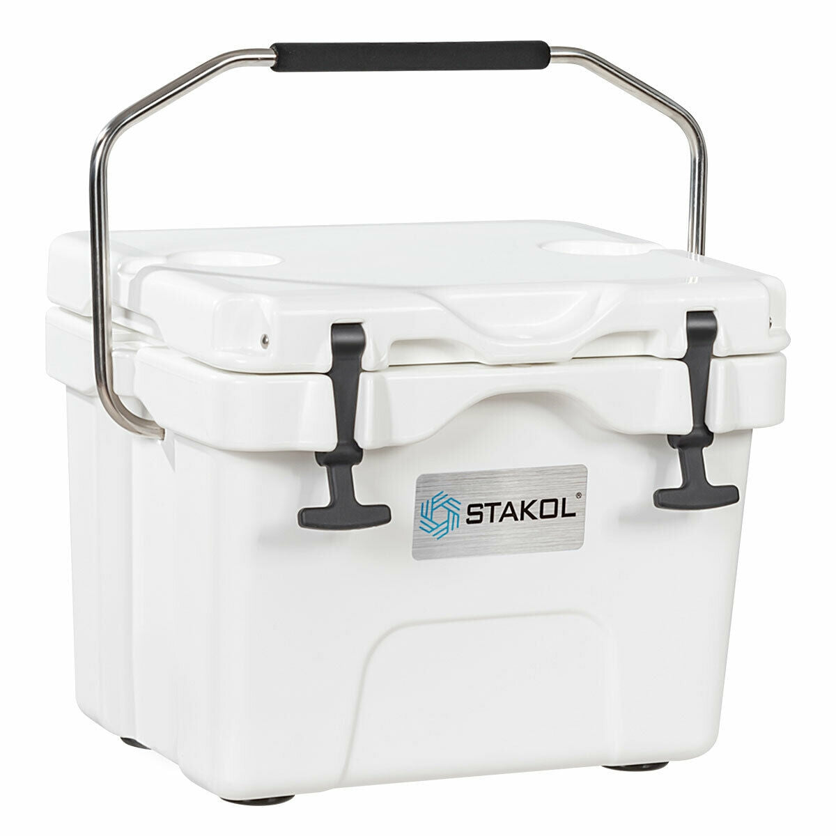 16 Quart Portable Insulated Ice Cooler, 24-Can Capacity, White Wine & Beverage Coolers White at Gallery Canada