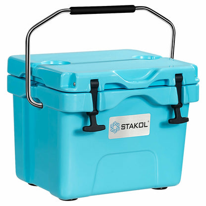 16 Quart Portable Insulated Ice Cooler, 24-Can Capacity, Blue Wine & Beverage Coolers at Gallery Canada