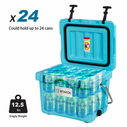 16 Quart Portable Insulated Ice Cooler, 24-Can Capacity, Blue Wine & Beverage Coolers at Gallery Canada