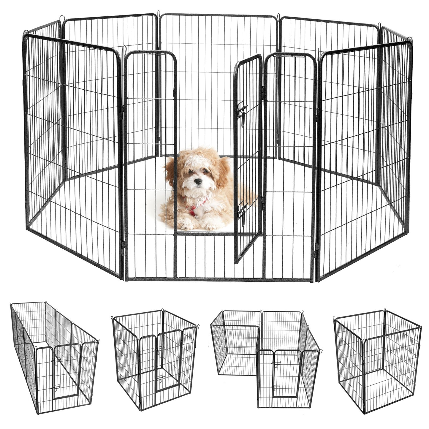 Heavy Duty Metal Pet Playpen, 40 Inch, Black Pet Gate at Gallery Canada