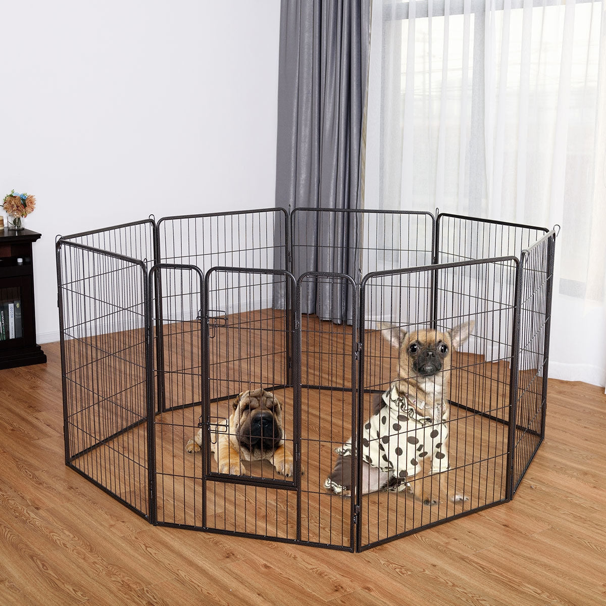 Heavy Duty Metal Pet Playpen, 40 Inch, Black Pet Gate at Gallery Canada