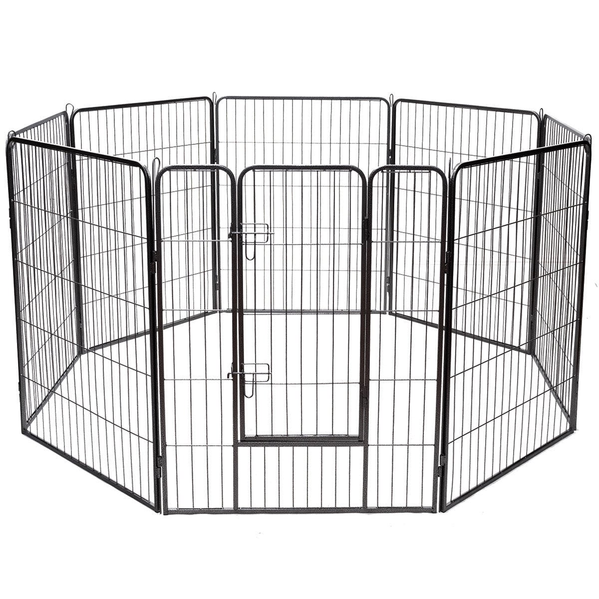 Heavy Duty Metal Pet Playpen, 40 Inch, Black Pet Gate Black at Gallery Canada