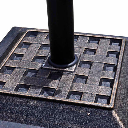 17.5 Inch Heavy Duty Square Umbrella Base, 30 lbs, Bronze Outdoor Umbrella Bases at Gallery Canada