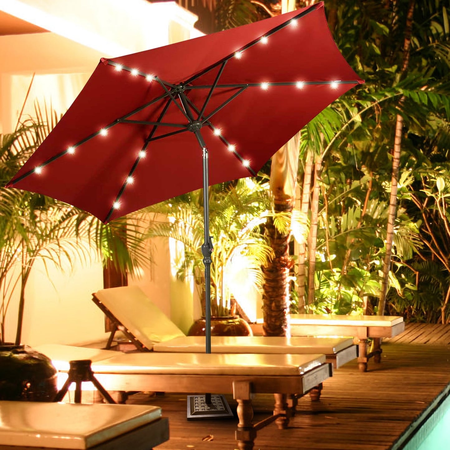 17.5 Inch Heavy Duty Square Umbrella Base, 30 lbs, Bronze Outdoor Umbrella Bases at Gallery Canada
