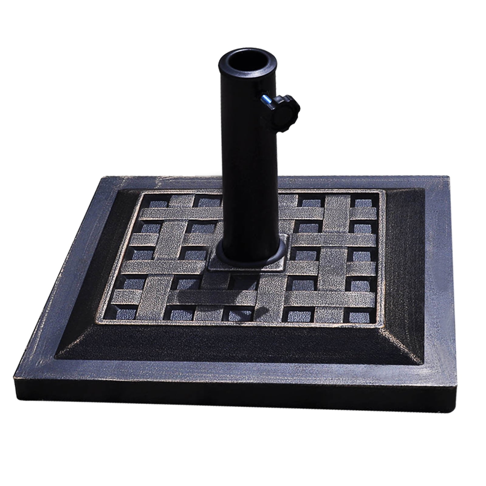 17.5 Inch Heavy Duty Square Umbrella Base, 30 lbs, Bronze Outdoor Umbrella Bases Bronze at Gallery Canada