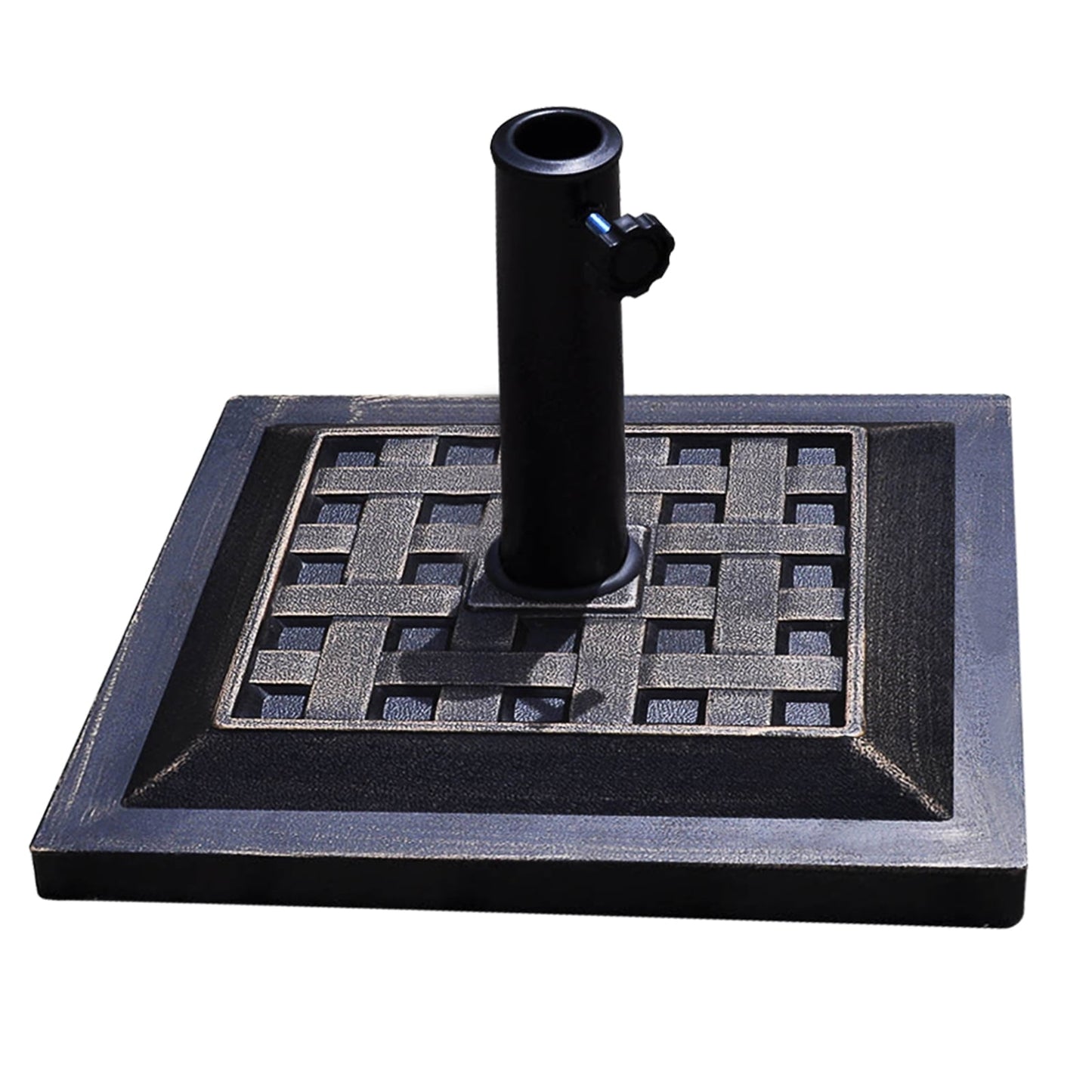 17.5 Inch Heavy Duty Square Umbrella Base, 30 lbs, Bronze Outdoor Umbrella Bases at Gallery Canada