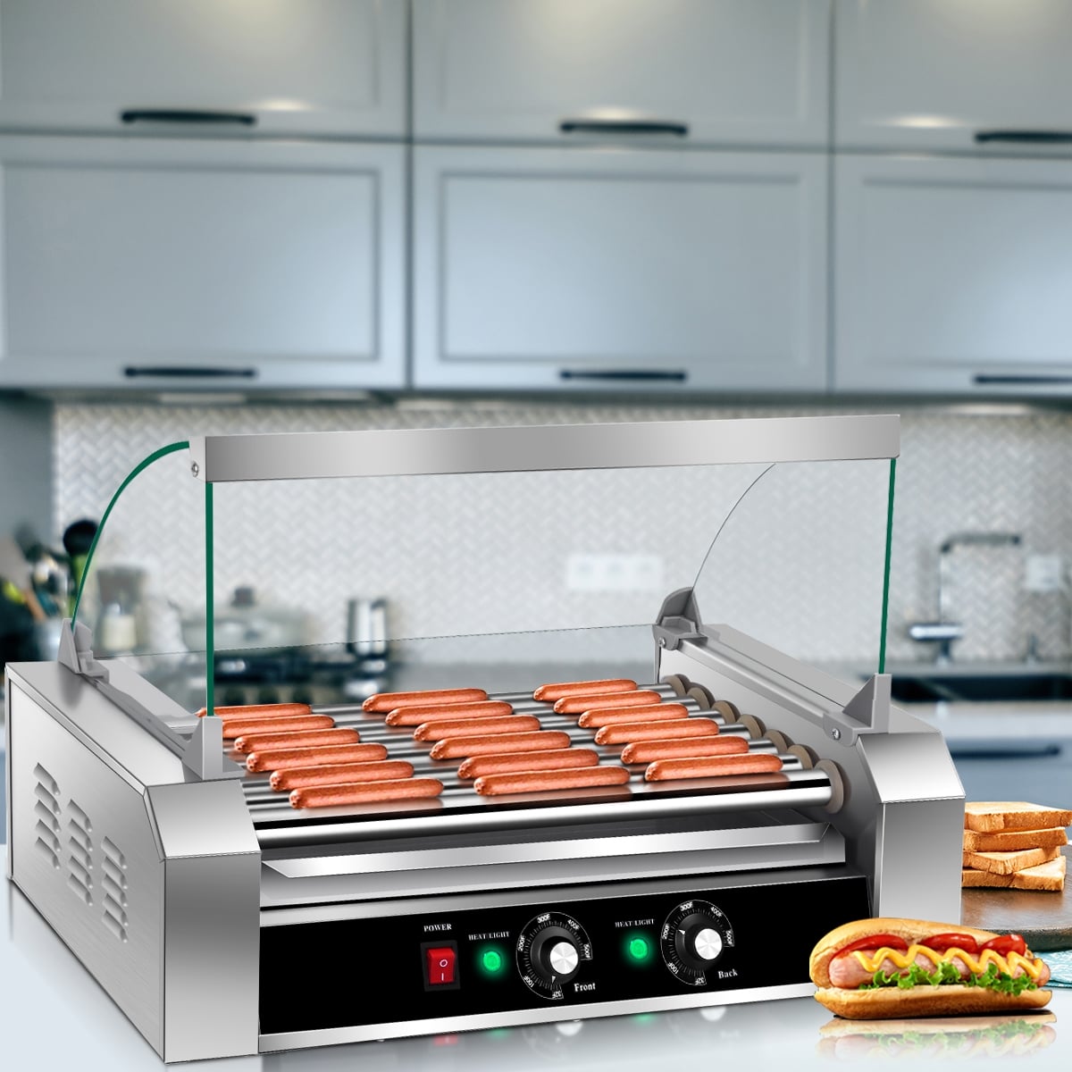 18 Hot Dog 7 Roller Grill Commercial Cooker, Silver Food Warmers & Burners at Gallery Canada
