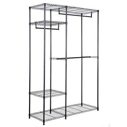 Portable Steel Closet Hanger Storage Rack Organizer, Black Clothing & Closet Storage at Gallery Canada