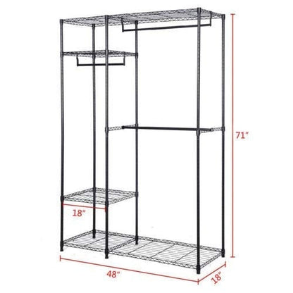 Portable Steel Closet Hanger Storage Rack Organizer, Black Clothing & Closet Storage at Gallery Canada
